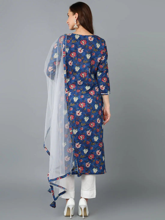 Ahika Women Cotton Blend Floral Printed Kurta-VKSKD1720_XS