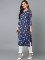 Ahika Women Cotton Blend Floral Printed Kurta-VKSKD1720_XS