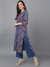 Ahika Women Cotton Floral Printed Kurta Trousers-VKSKD1591_XS