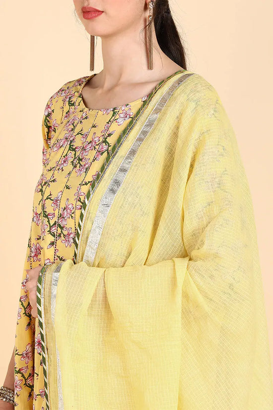 Ahika Cotton Printed Kurta Pant Dupatta Set-VKSKD1392_S