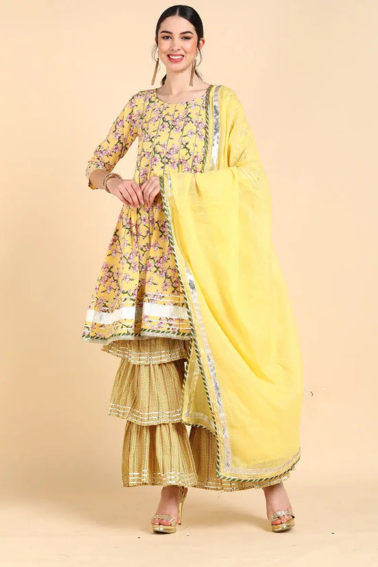 Ahika Cotton Printed Kurta Pant Dupatta Set-VKSKD1392_S