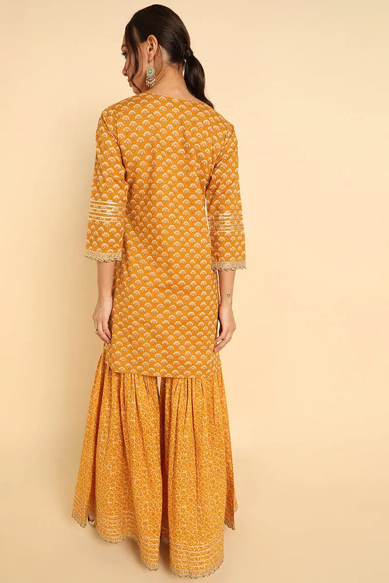 Ahika Cotton Printed Kurta Sharara Set-VKSET1281_S