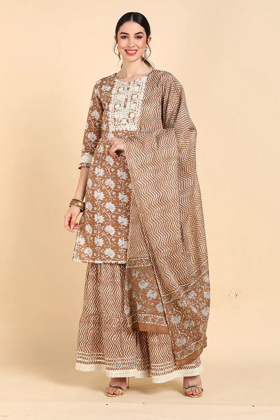 Ahika Cotton Printed Kurta Pant Dupatta Set-VKSKD1390_S