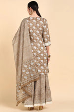 Ahika Cotton Printed Kurta Pant Dupatta Set-VKSKD1390_S