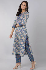 Ahika Pure Cotton Printed Kurta Trousers With-VKSKD1377_S