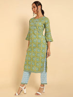 Ahika Cotton Printed Kurta Trousers With Dupatta-VKSKD1266A_S