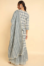 Ahika Cotton Printed Kurta Sharara With Dupatta-VKSKD1381_S