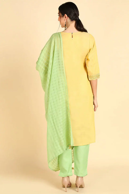 Ahika Cotton Printed Kurta Pant Dupatta Set-VKSKD1399_S