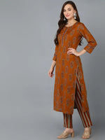 Ahika Women Cotton Blend Floral Printed Kurta-VKSKD1242A_XS