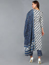 Ahika Women White Cotton Blend Paisley Printed