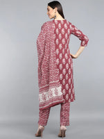 Ahika Cotton Blend Printed Kurta Pant Dupatta-VKSKD1030AB_XS