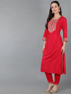 Ahika Women Viscose Rayon Yoke Design Kurta-VKSKD1665_S