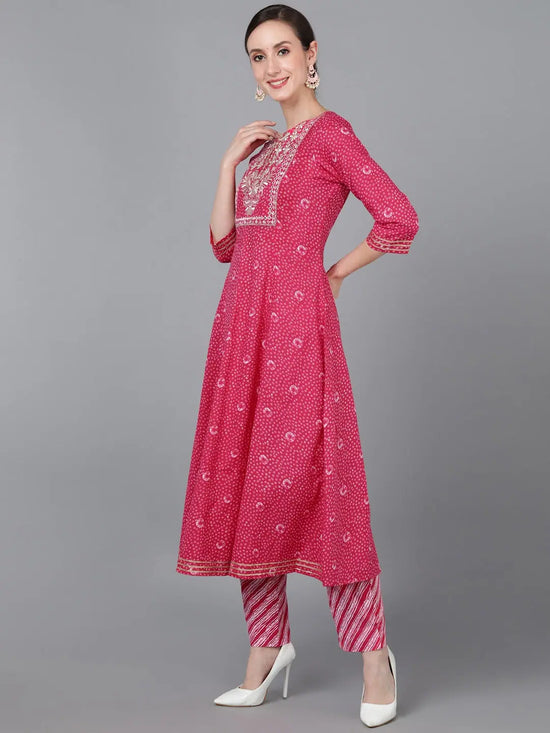 Ahika Women Cotton Printed Kurta With Salwar-VKSET1351_XS