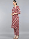 Ahika Pure Cotton Printed Kurta Pant Dupatta-VKSKD1035AB_XS