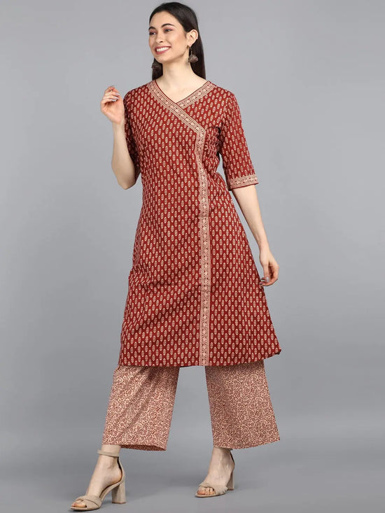 Ahika Pure Cotton Printed Kurta Pant Dupatta-VKSKD1057AB_S