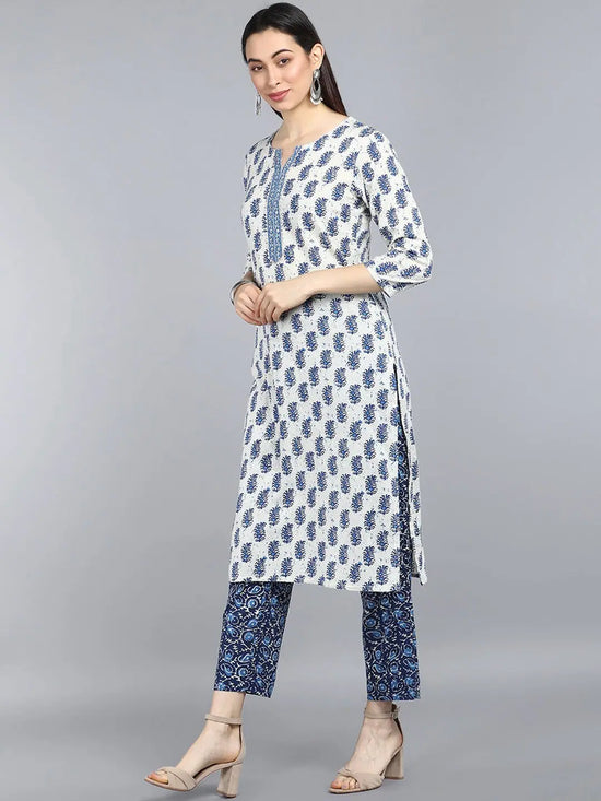 Ahika Cotton Blend Printed Kurta Pant Dupatta-VKSKD1026AB_XS