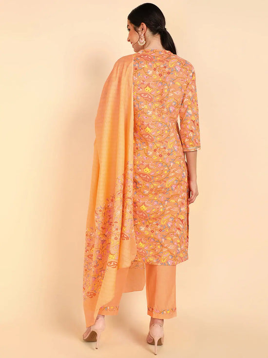 Ahika PolyCotton Solid Kurta Pant Dupatta Set