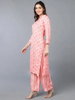 Cotton Blend Beige Ethnic Dyed Kurta Pant