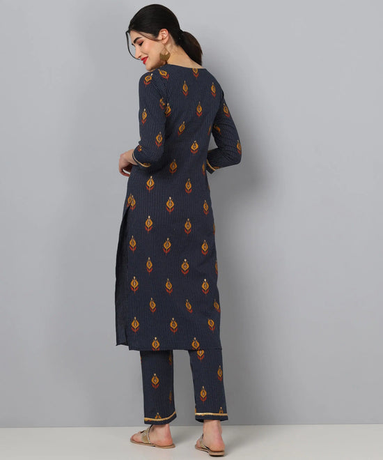 Ahika Women's Cotton Printed Kurta Palazzo Set-VKSET1126_L