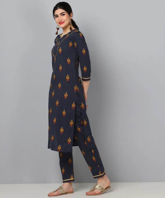 Ahika Women's Cotton Printed Kurta Palazzo Set-VKSET1126_L