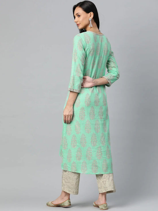 Ahika Cotton Printed Kurta Pant Set (VKSET1043)