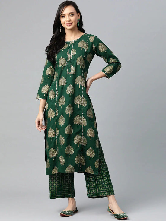 Ahika Cotton Printed Kurta Pant Set (VKSET1017)