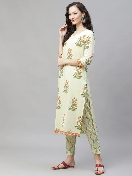 Ahika Cotton Printed Kurta Pant Dupatta Set-VKSKD1131A_L