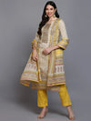 Cotton Tan Embroidered Straight Kurta Pant With