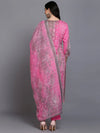 Cotton Pink Printed Straight Kurta Pant With-VKSKD1918_XS