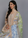 Cotton Blend Nude Printed Straight Kurta Pant-VKSKD1882_XS