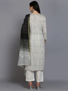 Cotton Off White Embroidered Straight Kurta Pant