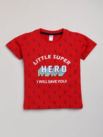 Nottie Planet Shortsleeve Hero Print T-Shirt-Red