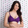 Cotton Rich Non Padded Wirefree T-shirt Bra In Purple