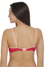 Non-Padded Non-Wired Full Coverage Bra in Pink - Cotton Rich