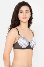 Padded Non-Wired Full Cup Printed Multiway T-shirt Bra in White