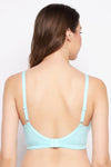 Non-Padded Non-Wired Full Cup Feeding Bra in Baby Blue - Cotton