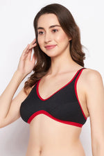 Non-Padded Full Coverage T shirt Bra In Grey - Cotton