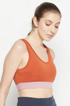 Medium Impact Padded Sports Bra in Orange