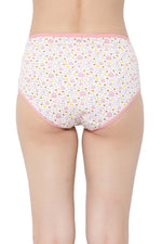 High Waist Printed Hipster Panty in White - Cotton-PN2761I183XL