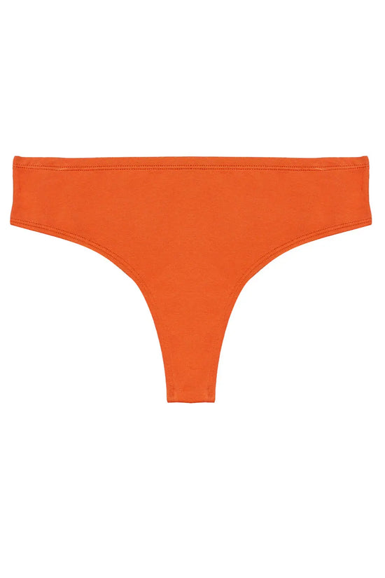 Low Waist Thong in Orange - Cotton