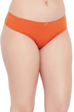 Low Waist Thong in Orange - Cotton