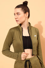 Women Solid Standard Green Jacket