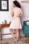 Chic Basic Robe in Nude Pink - Satin