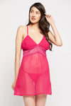 Chic Basic Babydoll in Magenta with G-string - Georgette