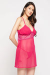 Chic Basic Babydoll in Magenta with G-string - Georgette