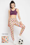 High Rise Geometric Print Active Tights in Multicolour