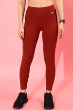 High-Rise Active Tights in Red with Side Pockets