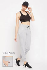 Comfort Fit Active Joggers in Dark Grey with Side Pockets