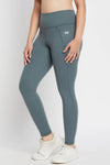 High Rise 3-Pocket Active Tights in Dark Grey