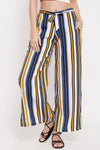 Striped Wide Leg Pants in Muticolour - Crepe